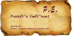 Puskás Emánuel névjegykártya